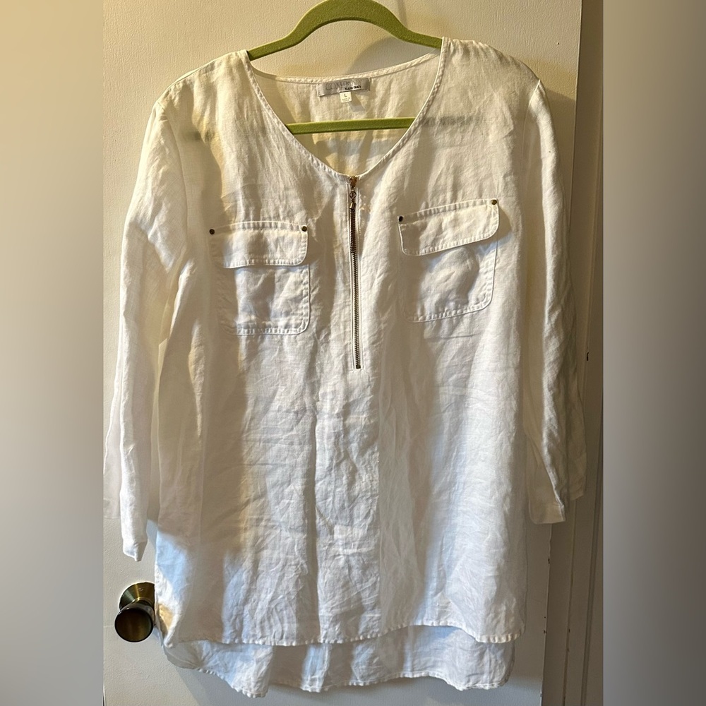 Ellen Tracy Linen Women’s Blouse